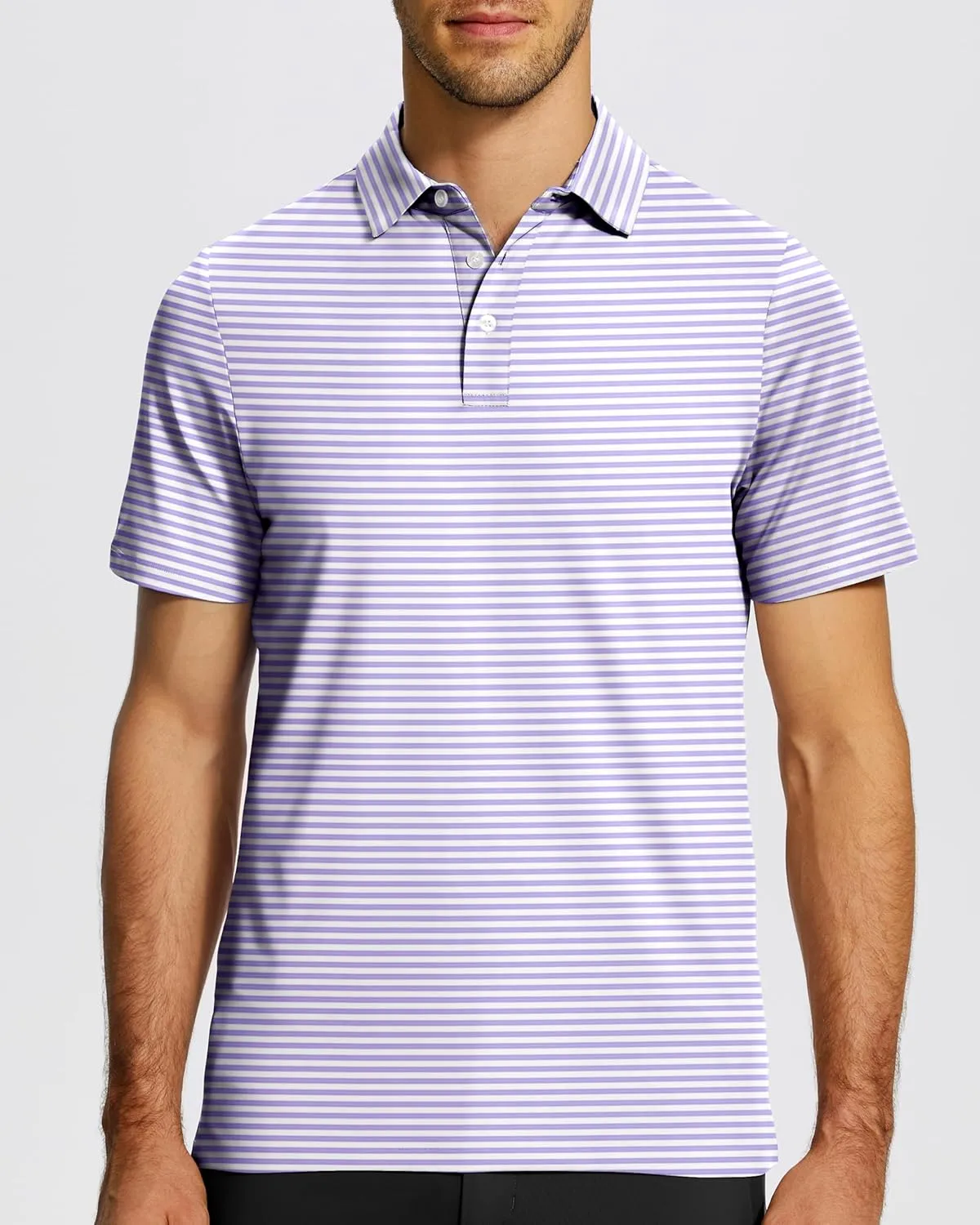 Mens Golf Shirt Short Sleeve Funny Print Golf Polo Shirts for Men Lightweight Dry Fit Quick Dry Collared Golf Polos