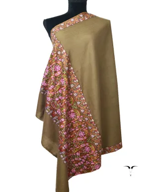 Mild Natural Pashmina Shawl In papermachie Work 5991