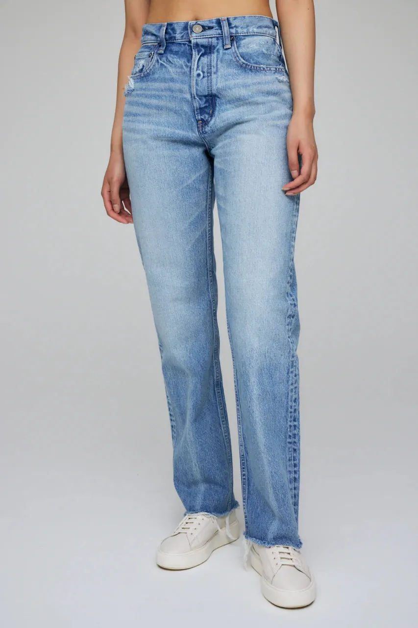 Moussy - MV Ashleys Wide Straight in Light Blue