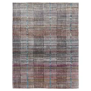 Multicolored Alchemy Modern Wool Silk Blend Rug - 8'11" x 11'7"