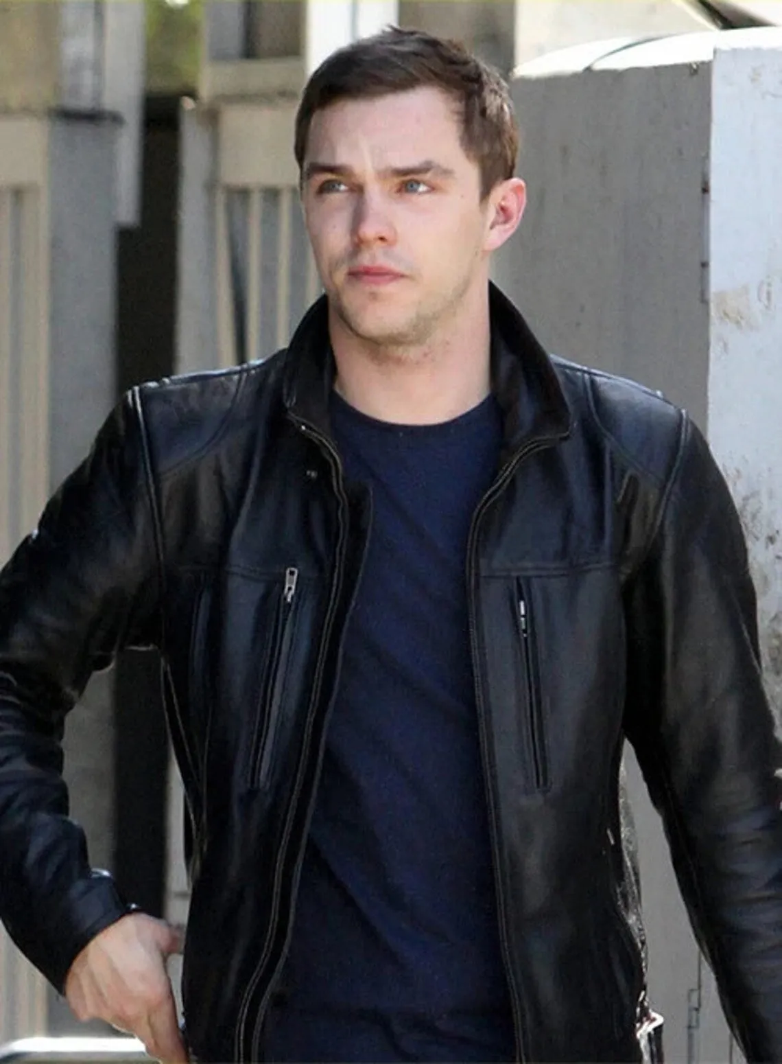 NICHOLAS HOULT Leather Jacket | men celebrity leather jacket by the jacket seller