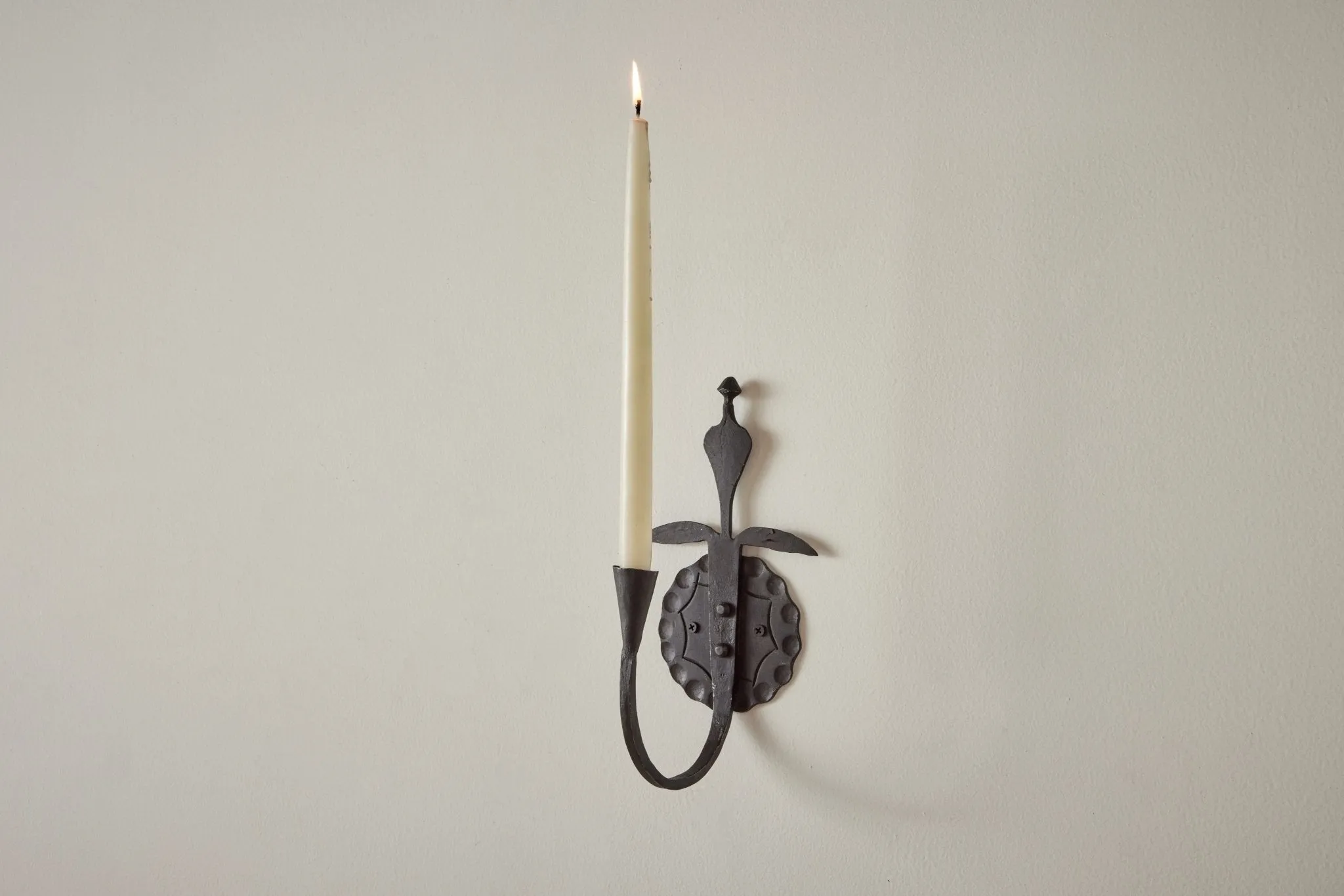 Nickey Kehoe Forged Iron Candle Wall Sconce