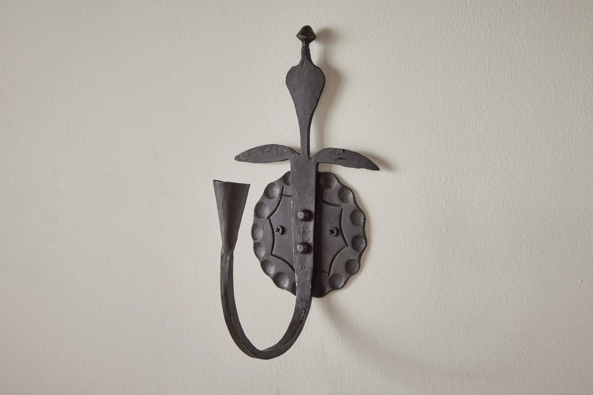 Nickey Kehoe Forged Iron Candle Wall Sconce