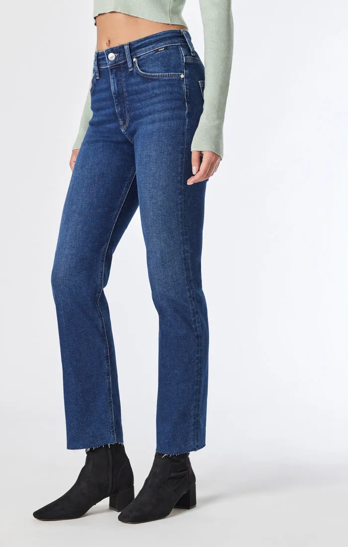 PARIS STRAIGHT LEG JEANS IN DARK BRUSHED FLEX BLUE