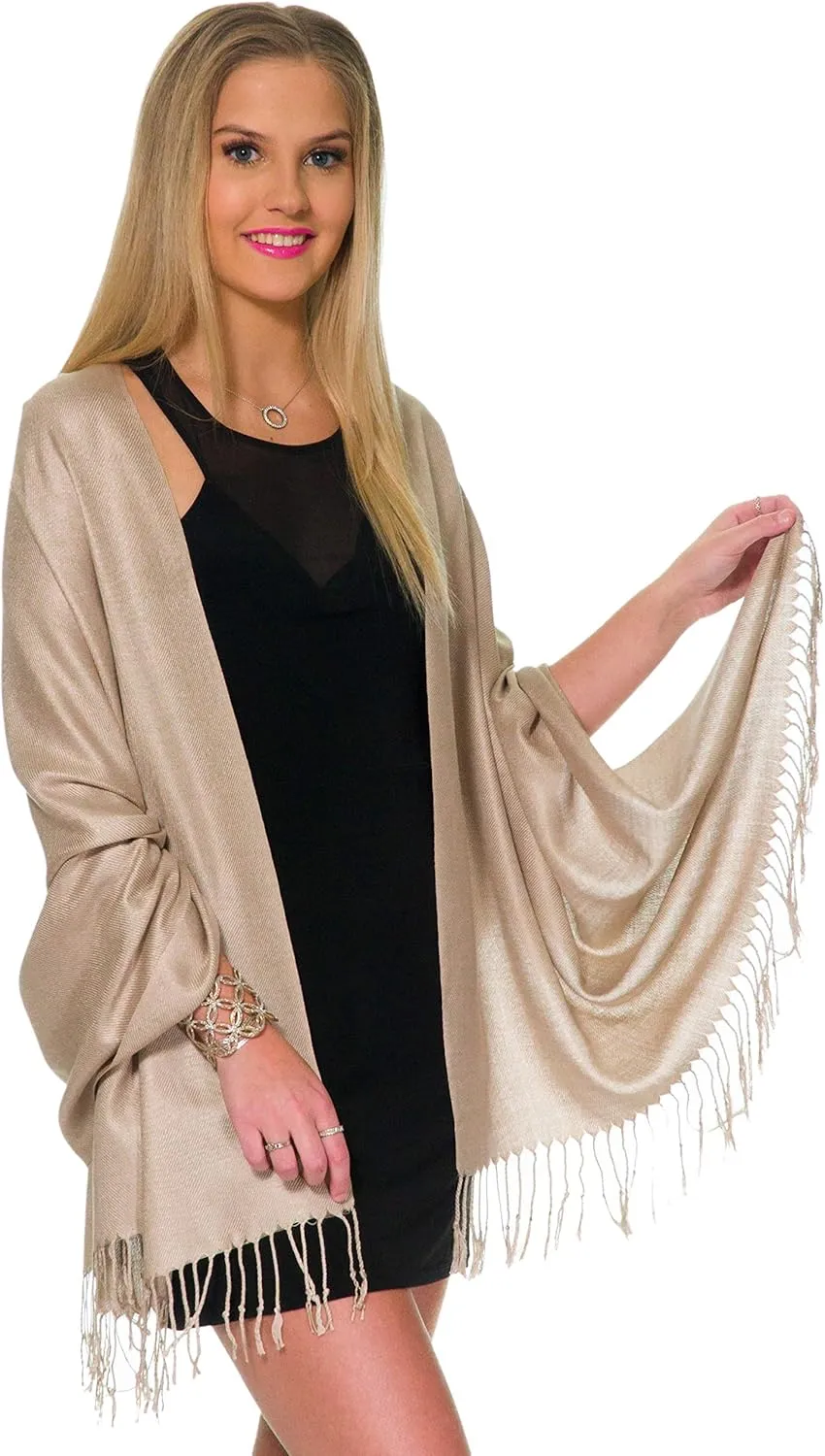 Pashmina Shawls and Wraps for Evening Dresses, Large Soft Pashminas Wedding Shawl