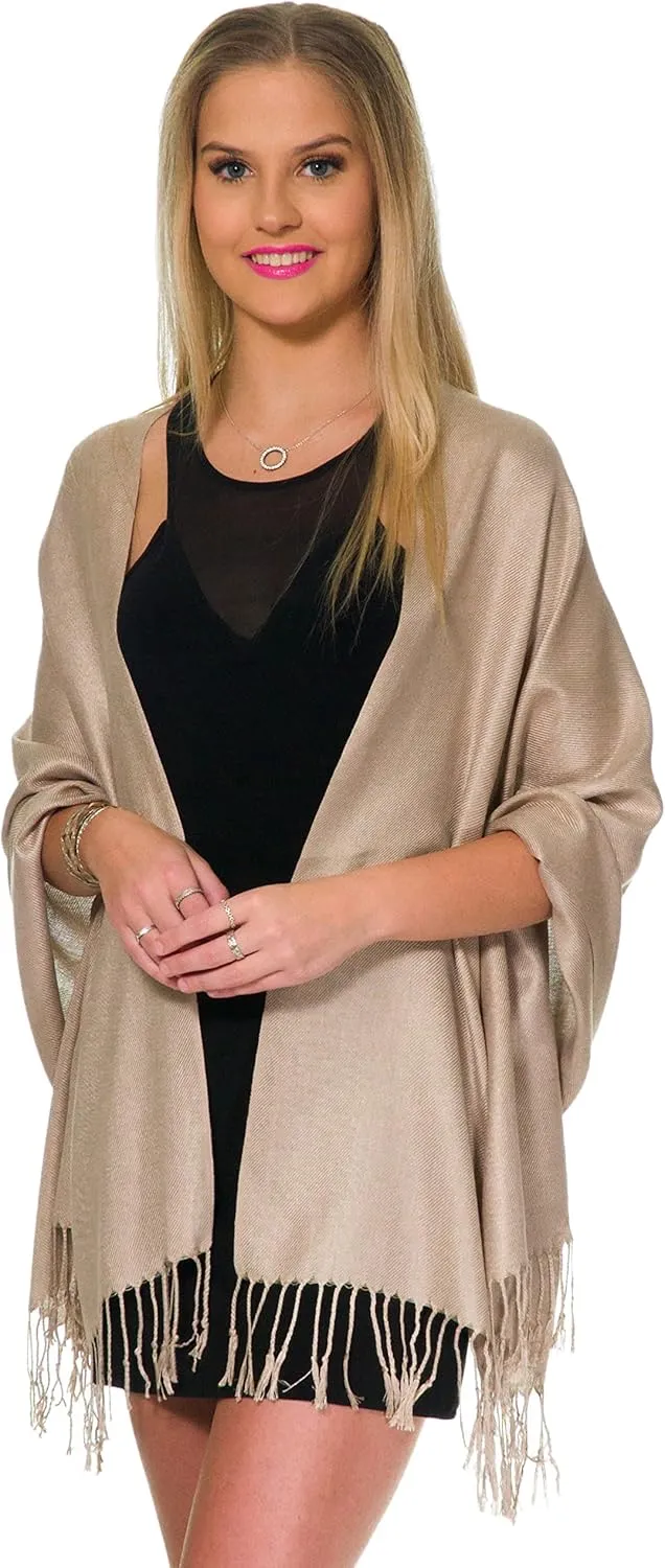 Pashmina Shawls and Wraps for Evening Dresses, Large Soft Pashminas Wedding Shawl