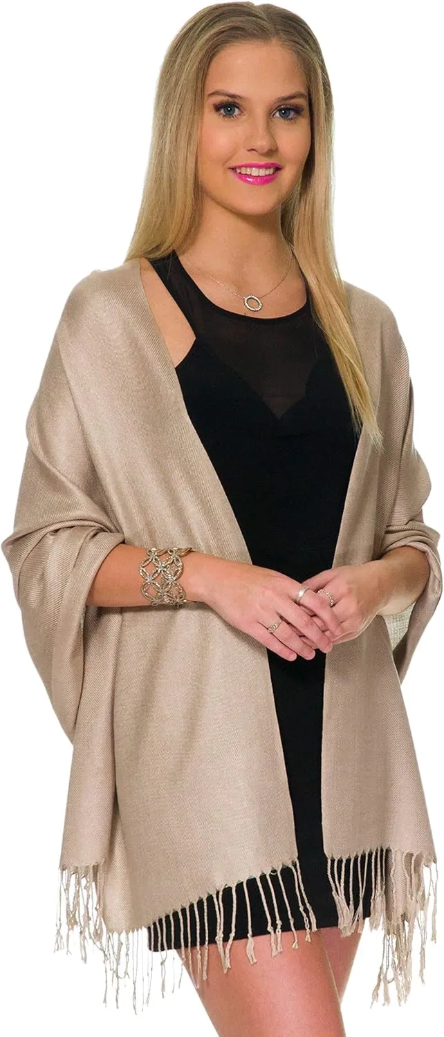Pashmina Shawls and Wraps for Evening Dresses, Large Soft Pashminas Wedding Shawl