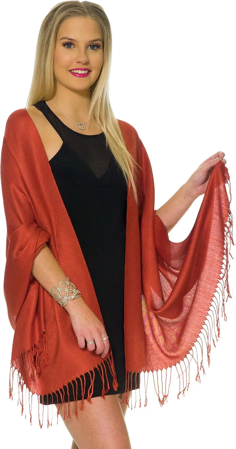 Pashmina Shawls and Wraps for Evening Dresses, Large Soft Pashminas Wedding Shawl