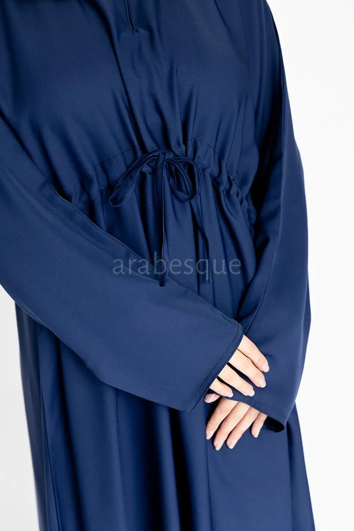 Plain Draw String Closed Abaya -  5 Colours