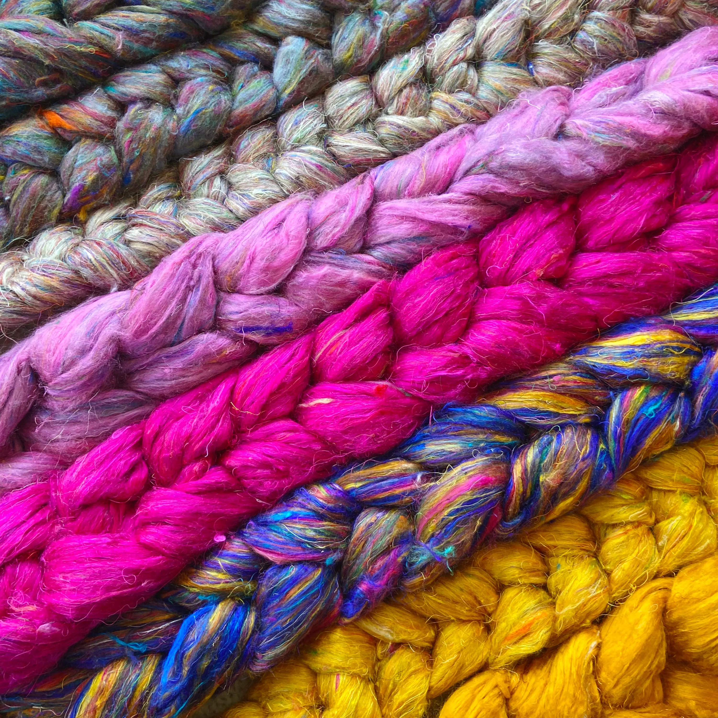 "Punch" Sari Silk Recycled blended braid