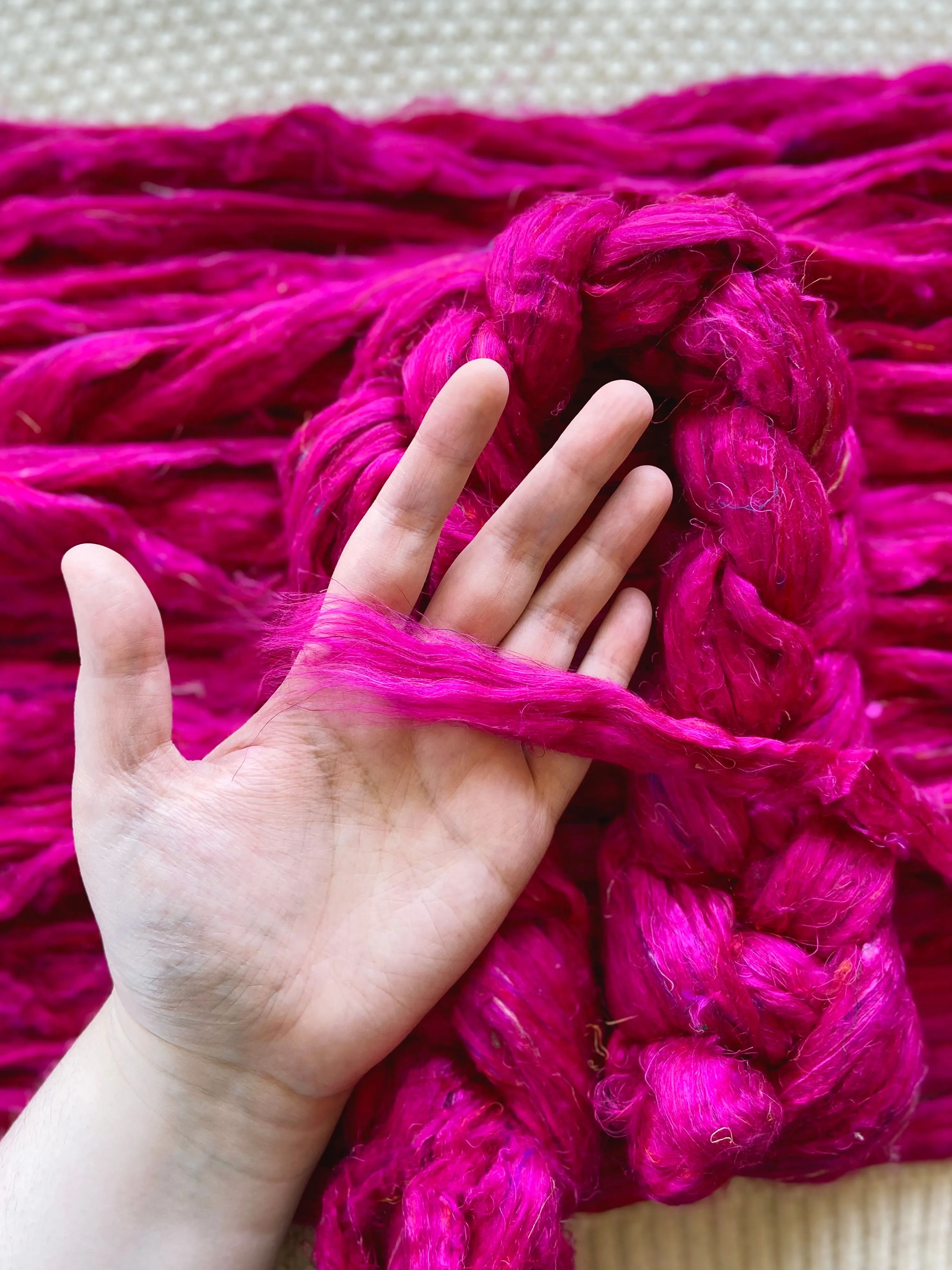 "Punch" Sari Silk Recycled blended braid
