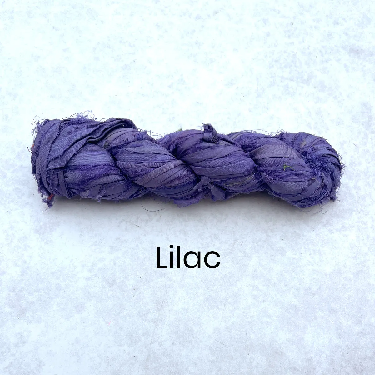 Recycled Sari Silk Ribbon - 100g Individual Colours