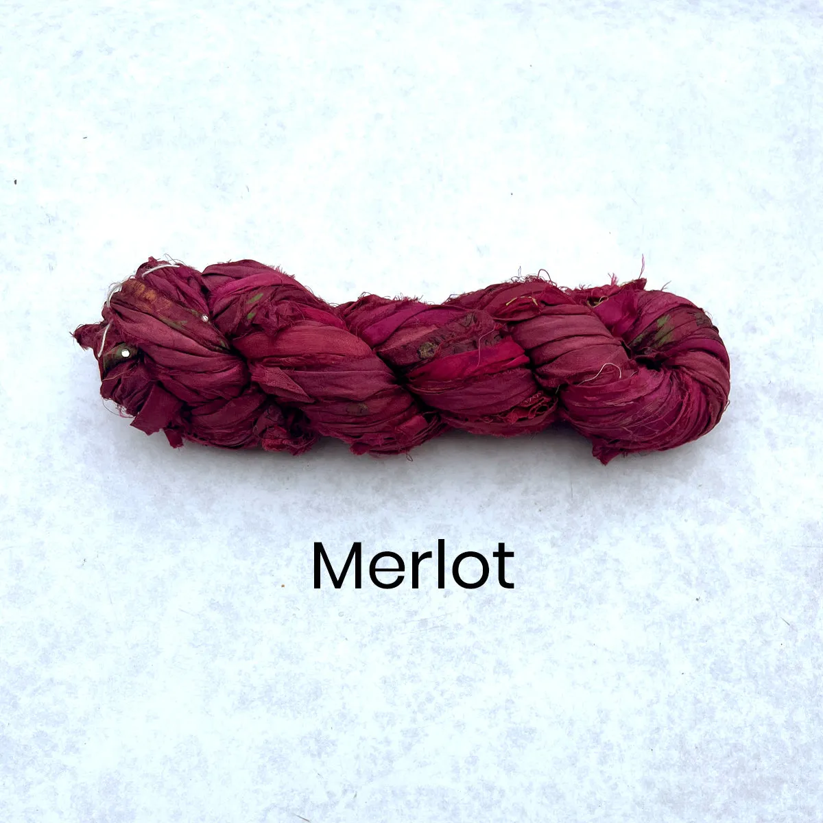Recycled Sari Silk Ribbon - 100g Individual Colours