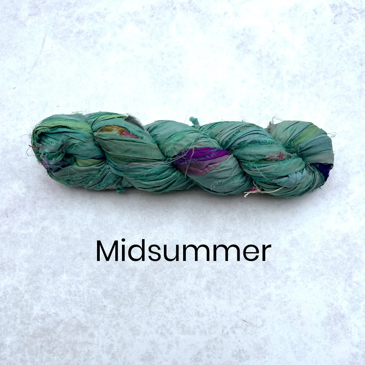 Recycled Sari Silk Ribbon - 100g Individual Colours