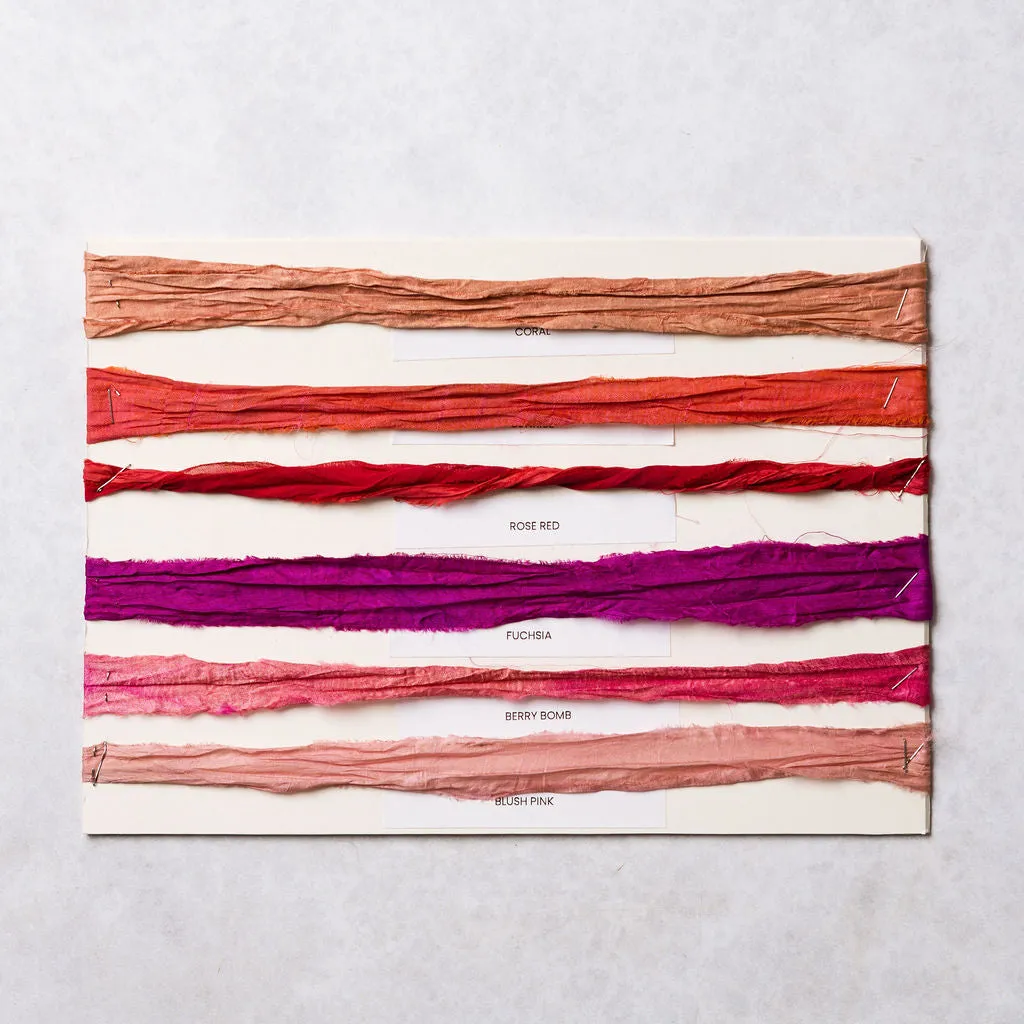 Recycled Sari Silk Ribbon - 100g Individual Colours