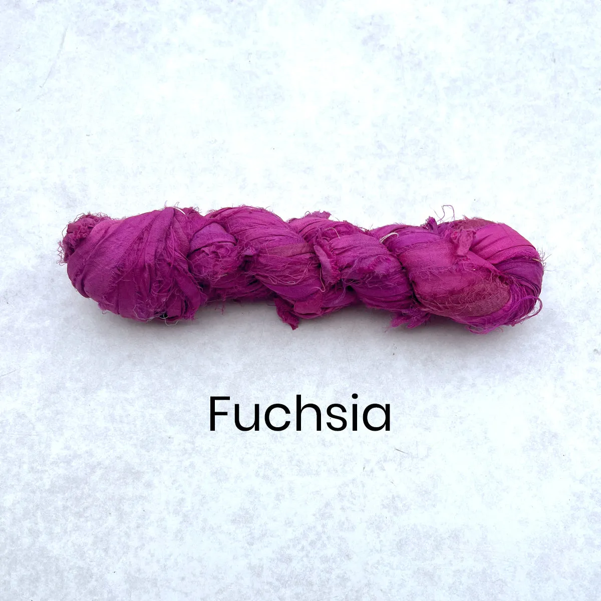 Recycled Sari Silk Ribbon - 100g Individual Colours