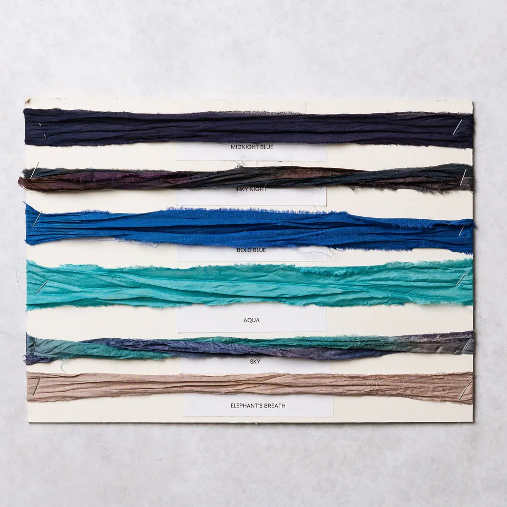 Recycled Sari Silk Ribbon - 100g Individual Colours