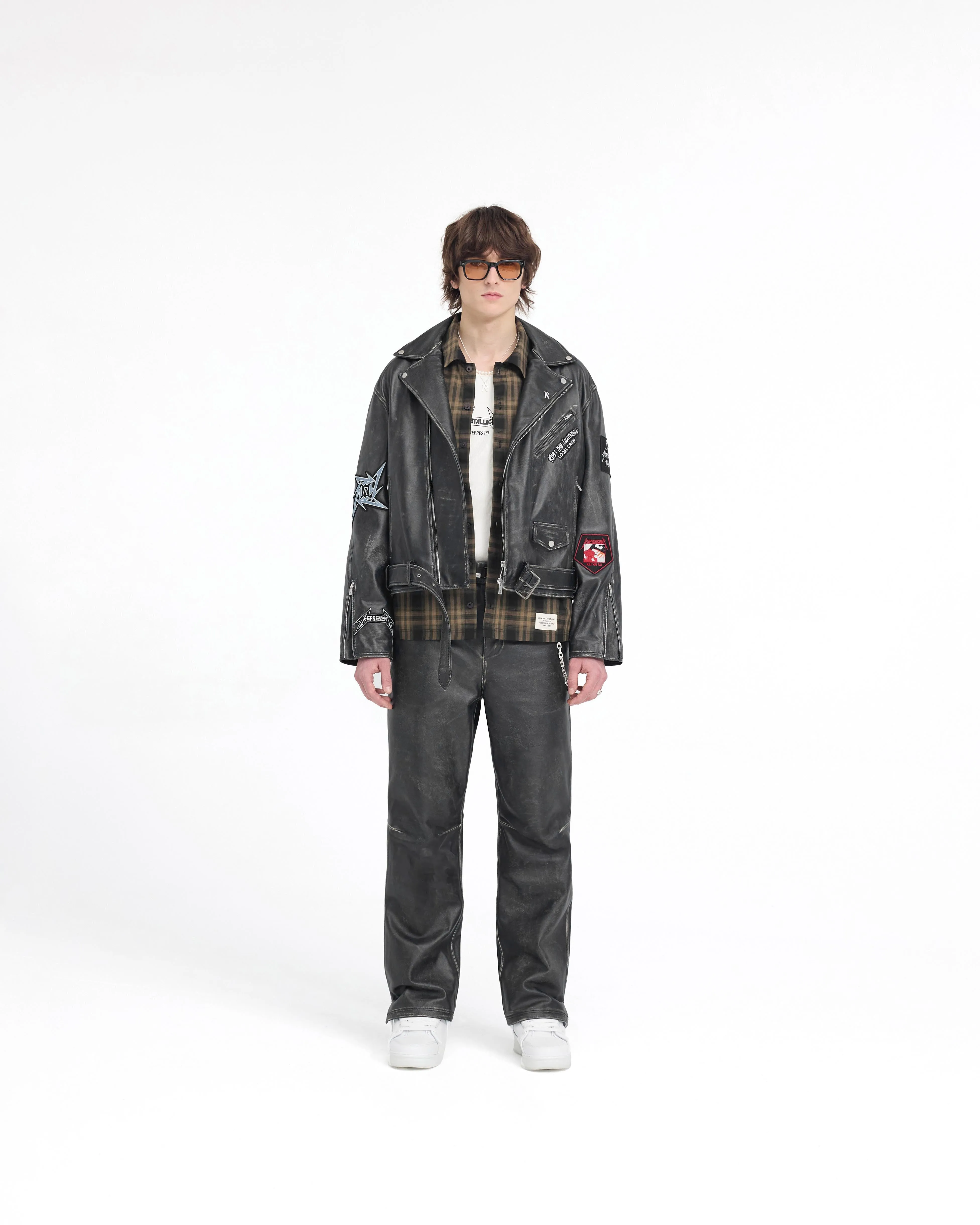 Represent X Metallica‚Ñ¢Ô∏è Leather Jacket - Black