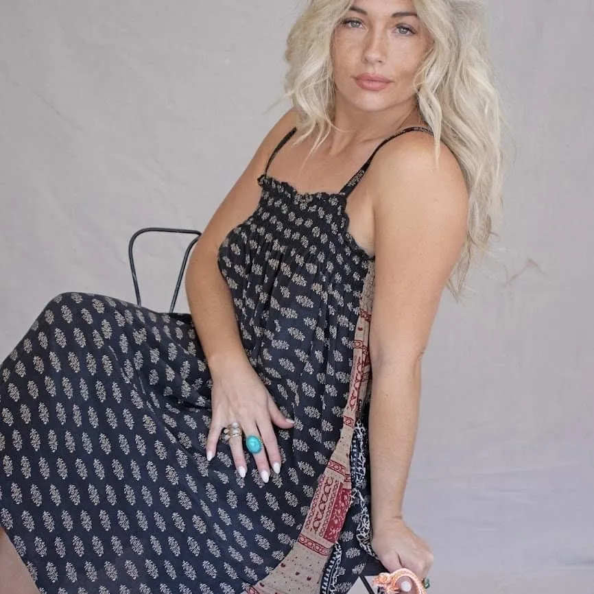 Short Strappy Dress – Midnight