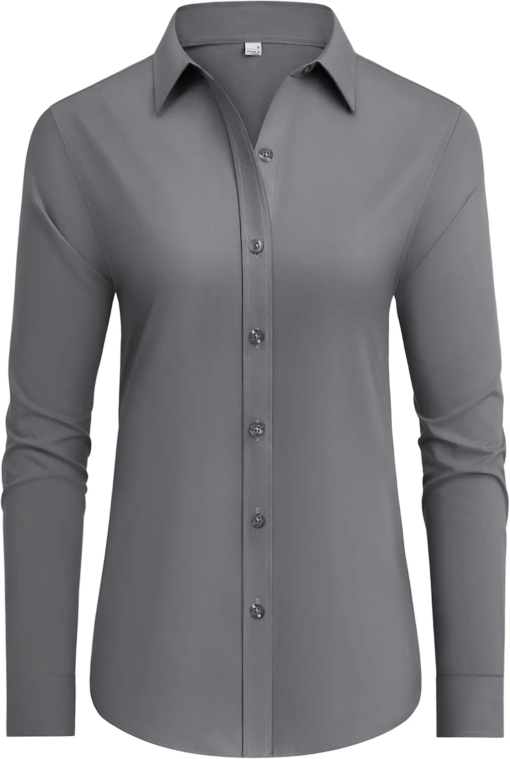 siliteelon Button Down Shirts Dress Shirts for Women Long Sleeve Womens Work Shirts Regular Fit Cotton Dress Shirts