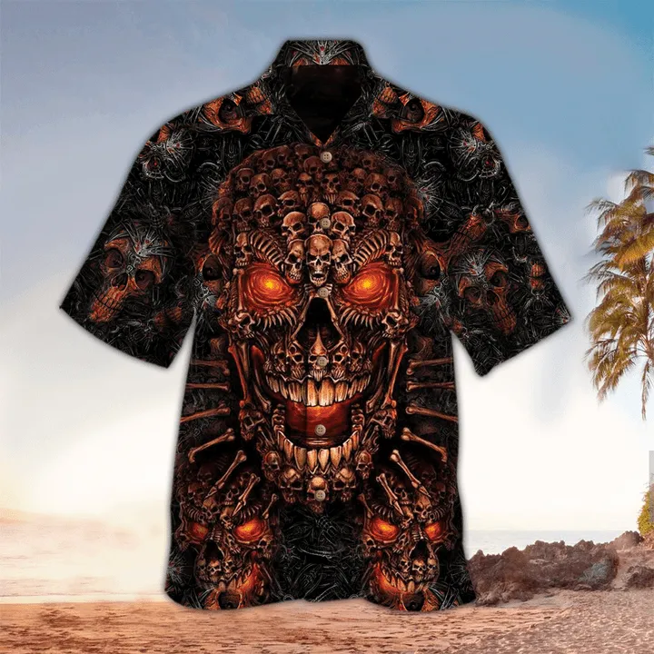 Skull 3D All printed Hawaii Shirt, Perfect Hawaiian Shirt For Skull Lover, Hawaiian shirt for men
