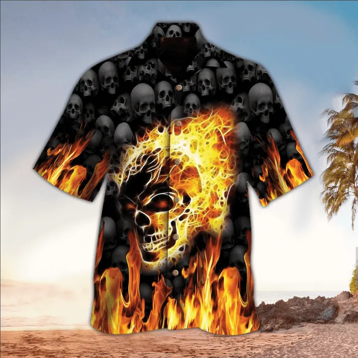 Skull 3D All printed Hawaii Shirt, Perfect Hawaiian Shirt For Skull Lover, Hawaiian shirt for men