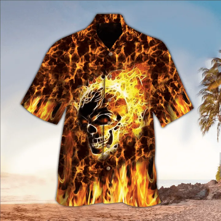 Skull 3D All printed Hawaii Shirt, Perfect Hawaiian Shirt For Skull Lover, Hawaiian shirt for men