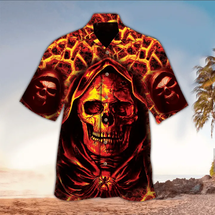Skull 3D All printed Hawaii Shirt, Perfect Hawaiian Shirt For Skull Lover, Hawaiian shirt for men