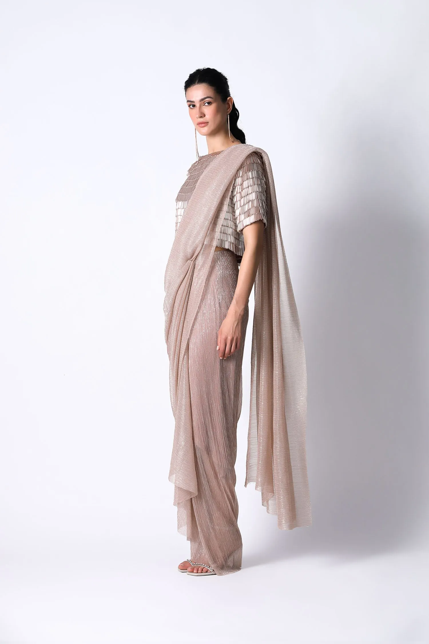 Swing Top with Pari Net Sari