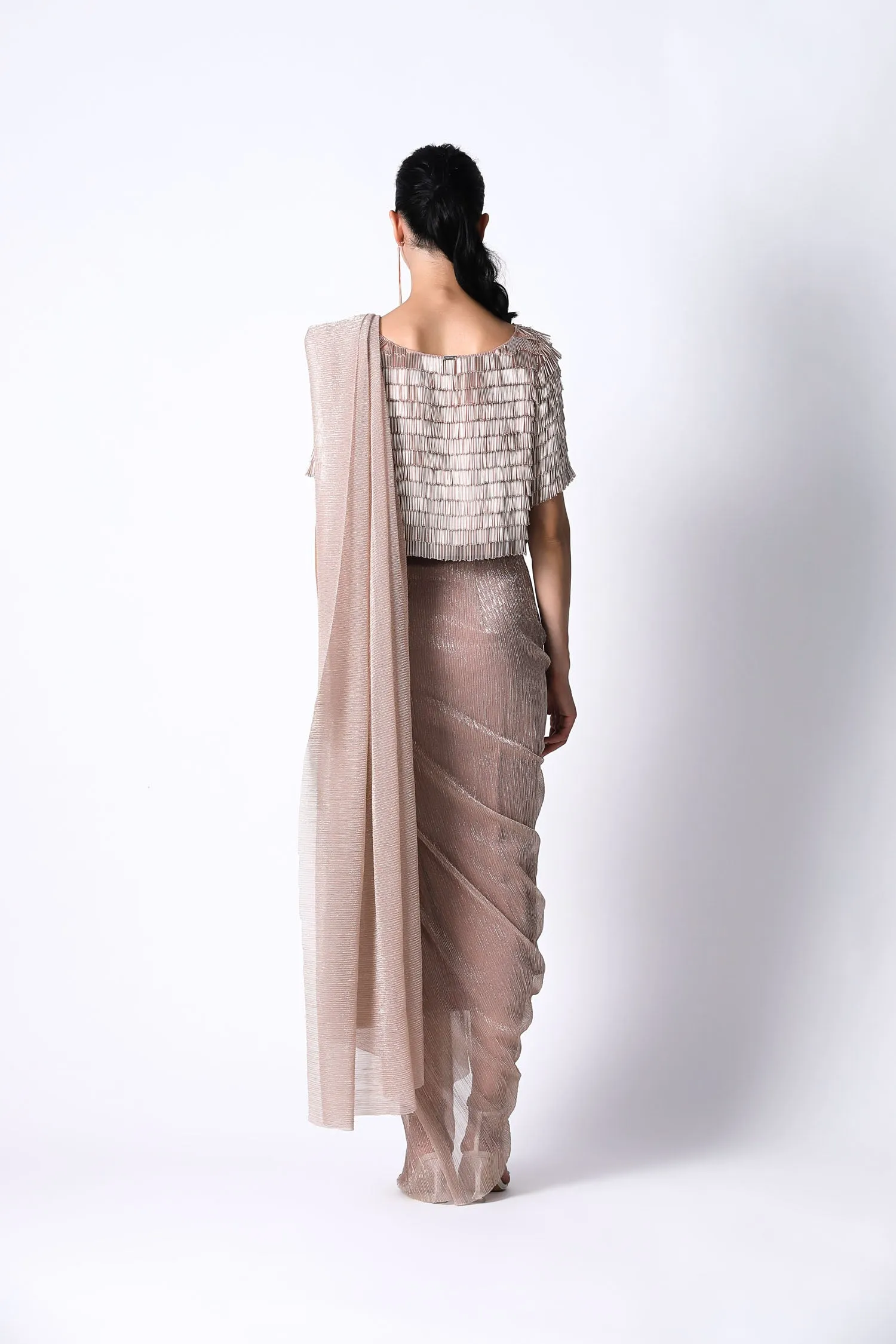 Swing Top with Pari Net Sari