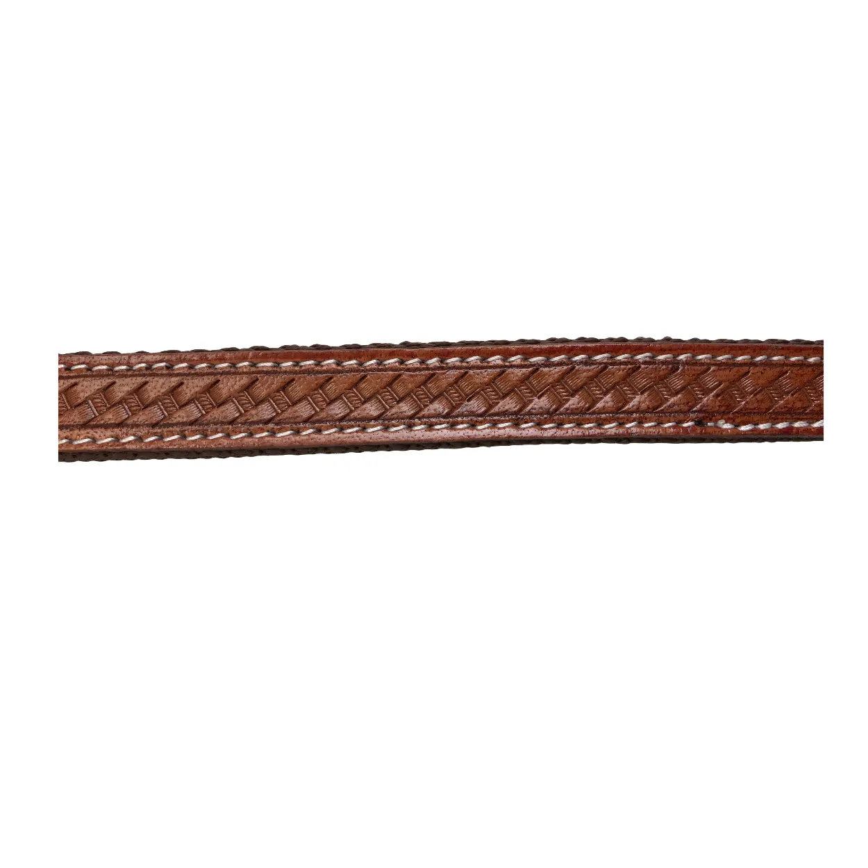 Tahoe Tack Basket Weave Leather Overlay Brown Nylon Headstall, Breast Collar, and Reins Set