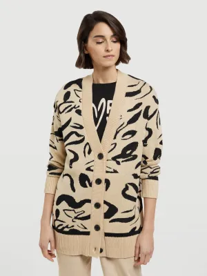 'V' Neck Knit Cardigan