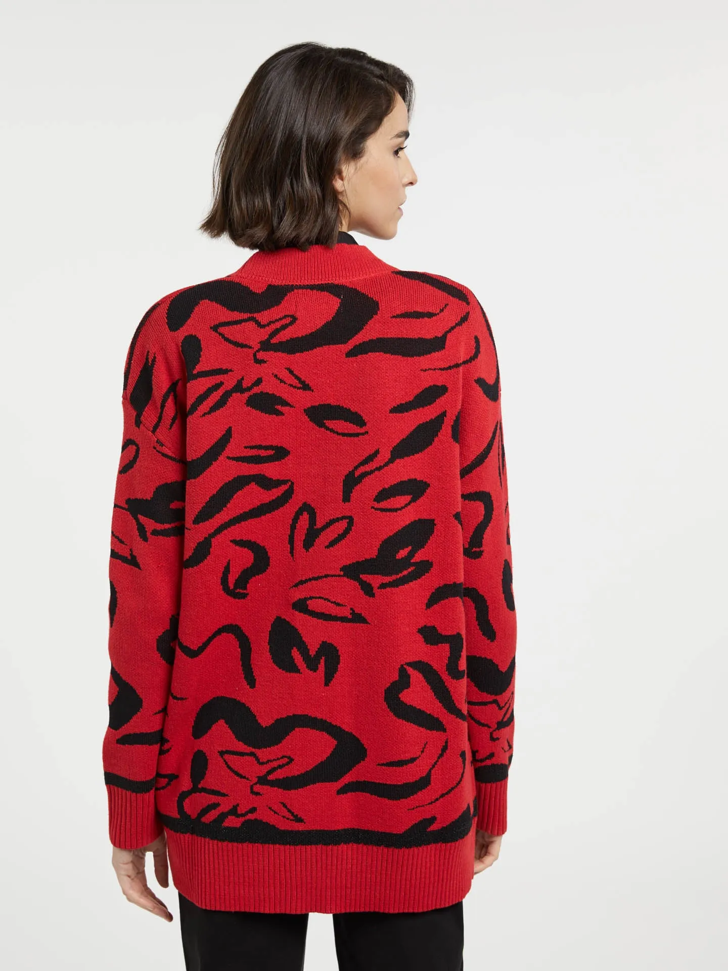 'V' Neck Knit Cardigan
