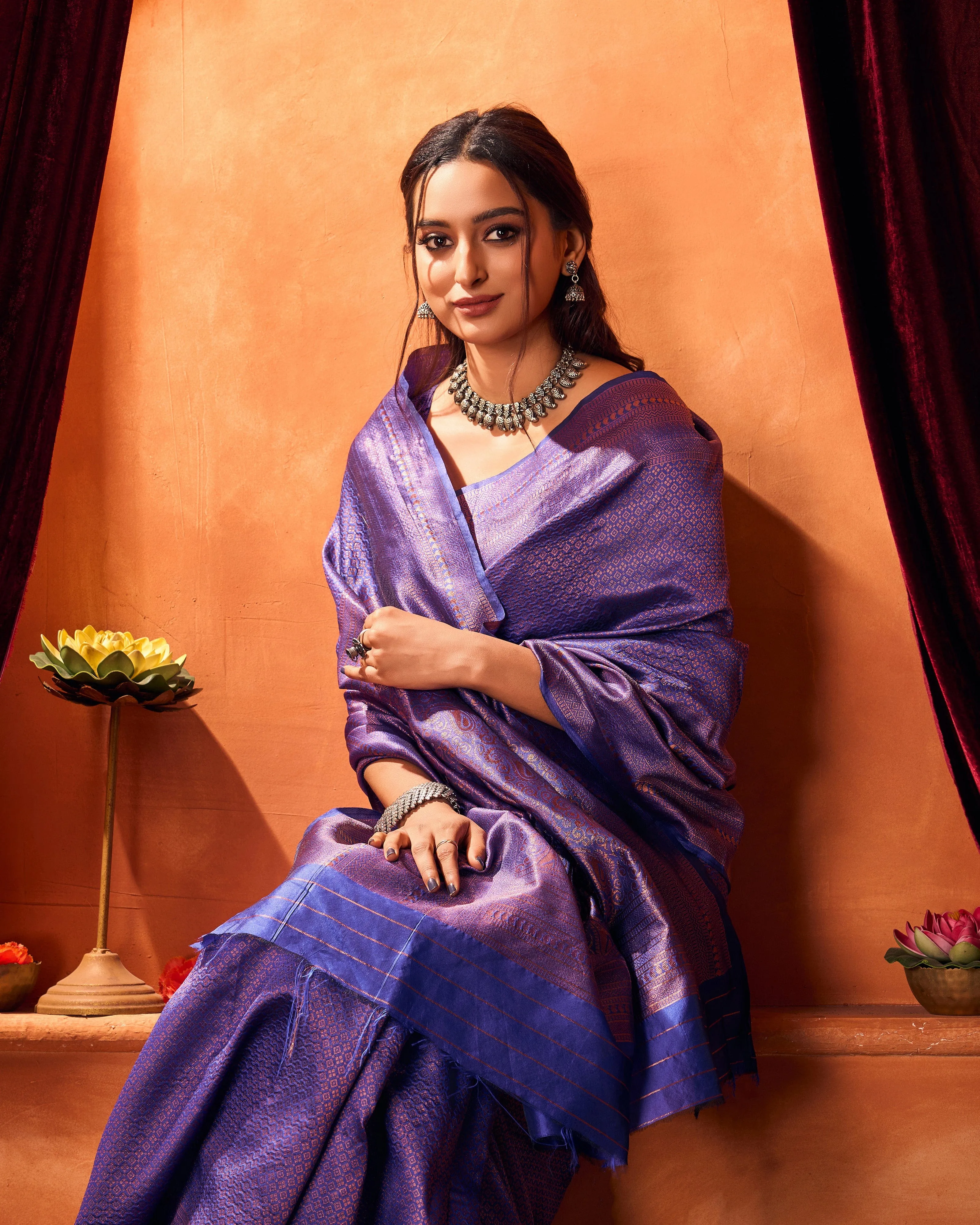 Varanga Festive Wear Multicolor Jacquard Woven Banarasi Kanjivaram Saree