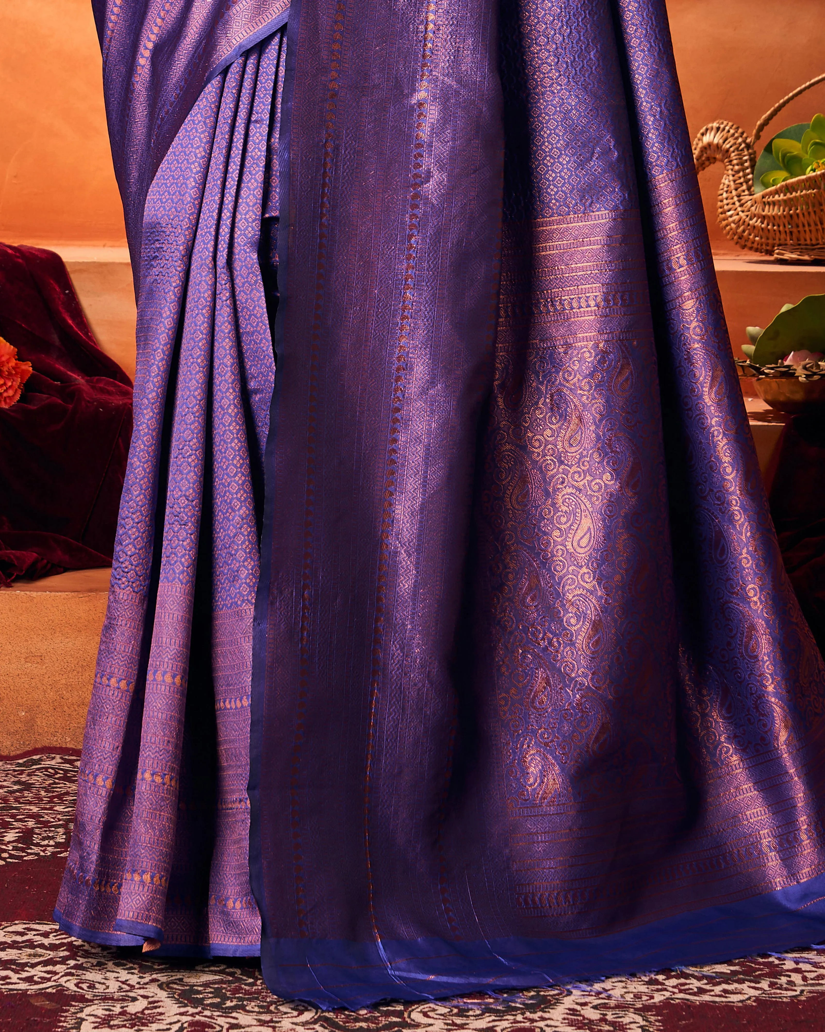 Varanga Festive Wear Multicolor Jacquard Woven Banarasi Kanjivaram Saree