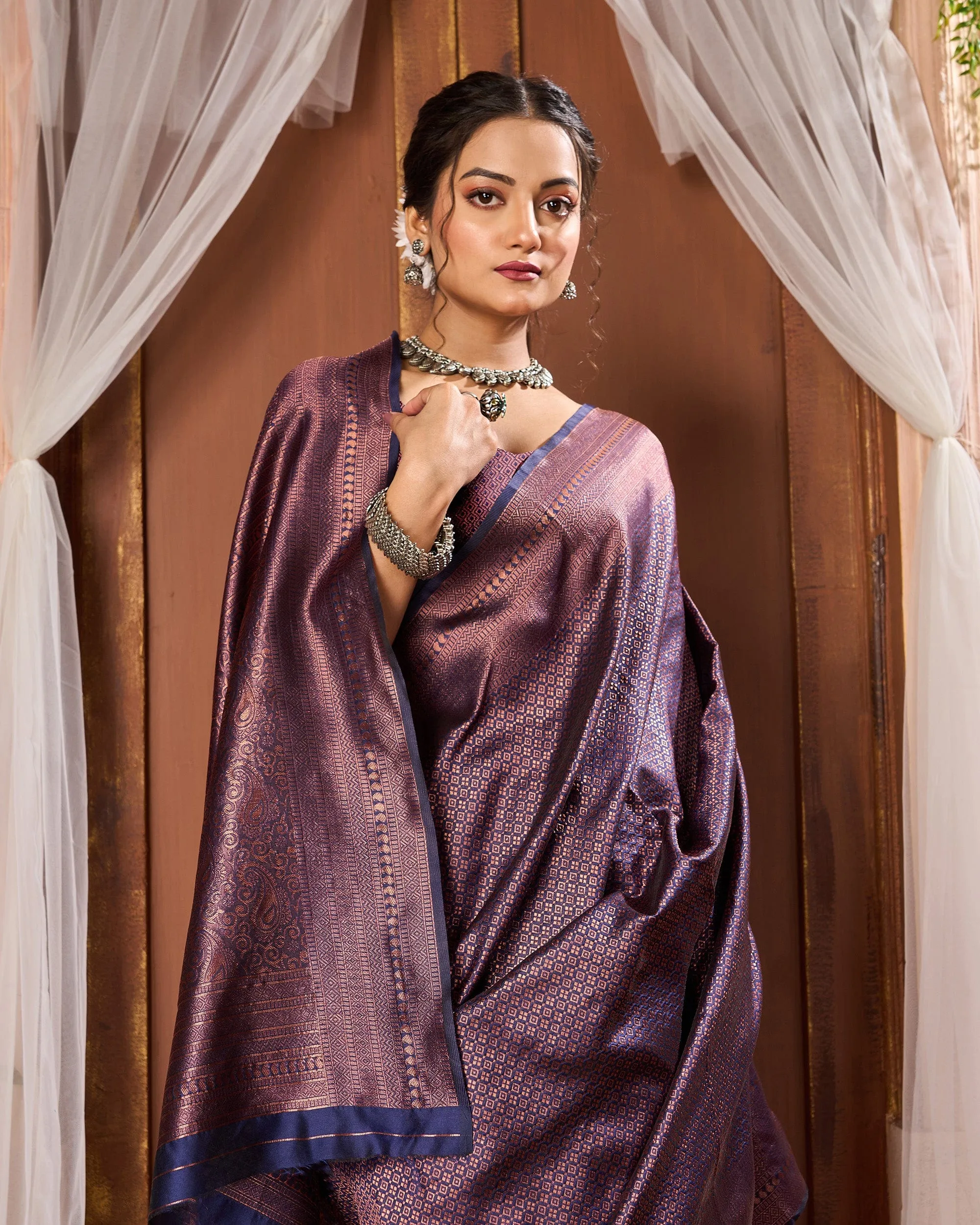 Varanga Festive Wear Stylist Multicolor Jacquard Banarasi Kanjivaram Saree
