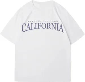 Verdusa Men's Graphic Drop Shoulder Tee Tops Short Sleeve Crew Neck Loose Tee Shirts