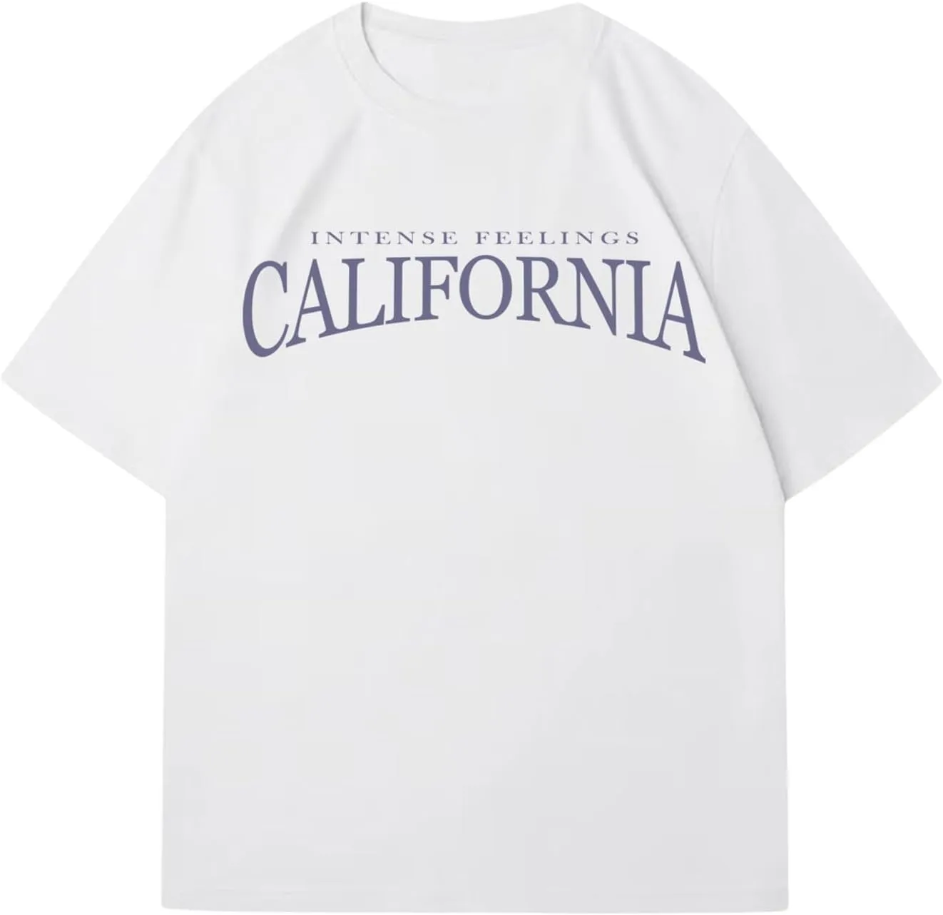 Verdusa Men's Graphic Drop Shoulder Tee Tops Short Sleeve Crew Neck Loose Tee Shirts