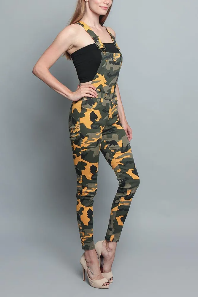 Women's Camo Color Overalls