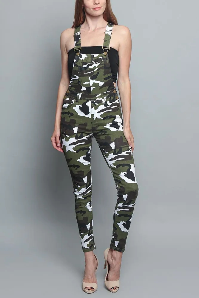 Women's Camo Color Overalls