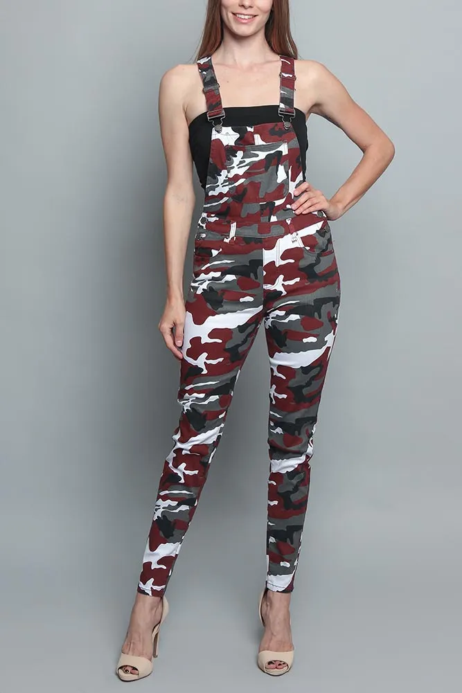 Women's Camo Color Overalls