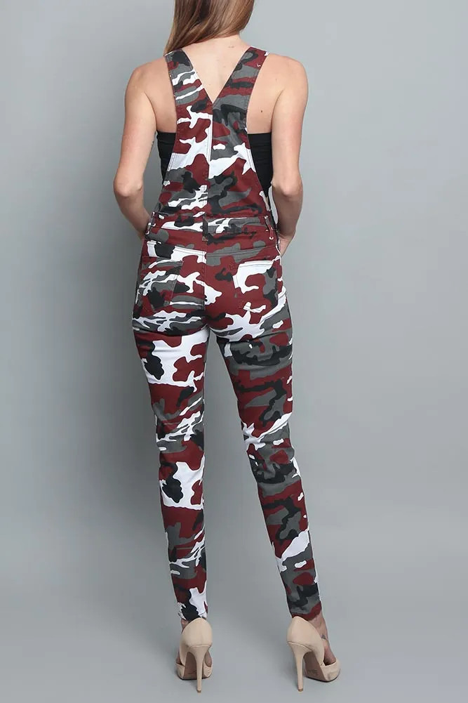 Women's Camo Color Overalls