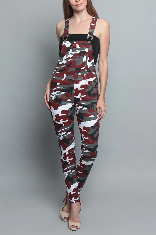 Women's Camo Color Overalls
