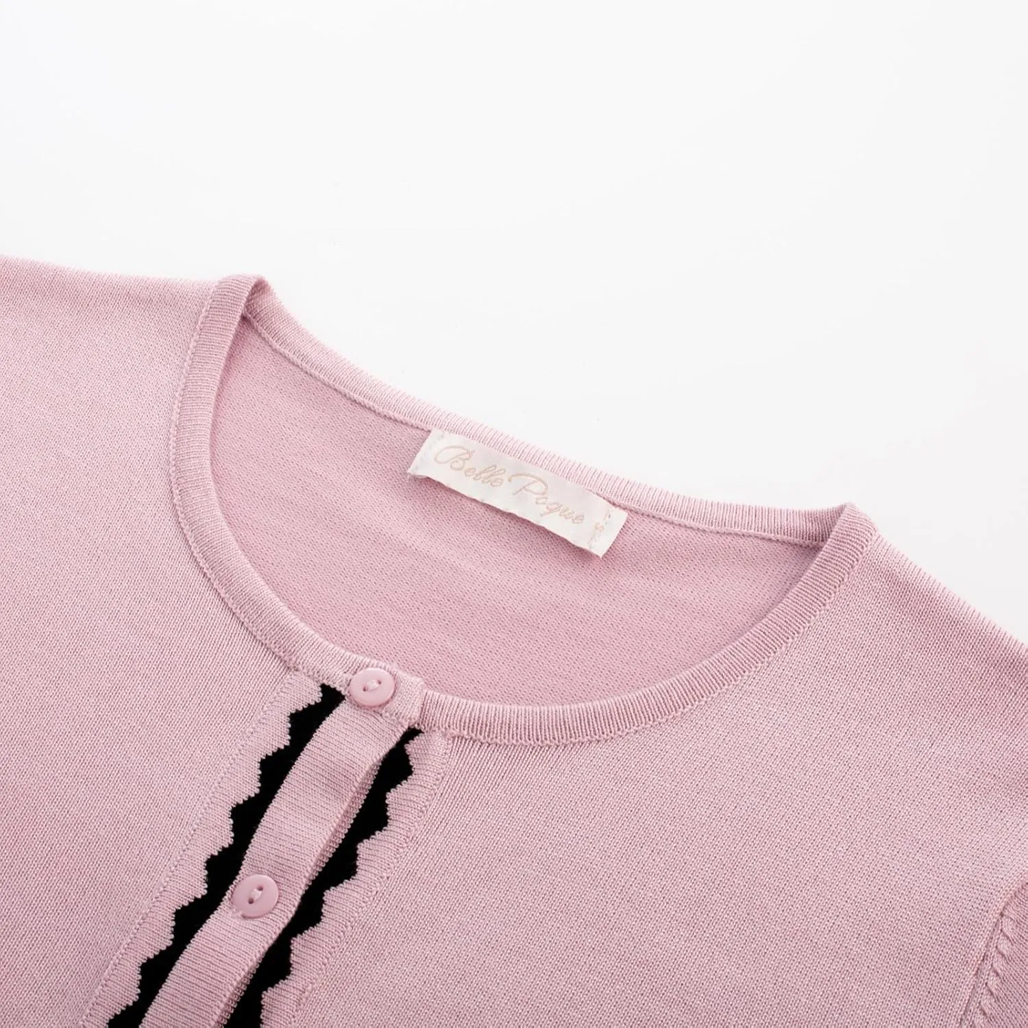 Women's Cardigan Sweater Color Block Long Sleeve Crew Neck Knit Cardigan Trendy Cropped Cardigan Shrug