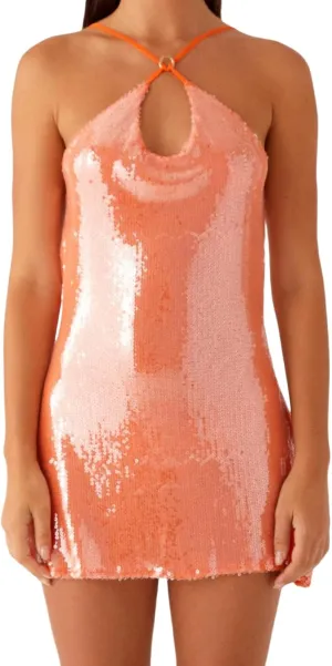 Women's Sexy Halter Sequin Mini Dress Sleeveless Backless Glitter Bodycon Party Club Slim Fit Cami Dress