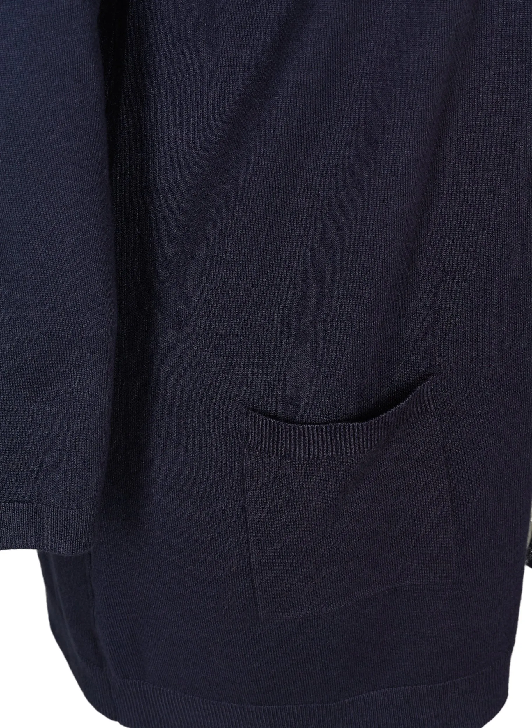 Navy Zizzi Carrie Longline Cardigan for Women